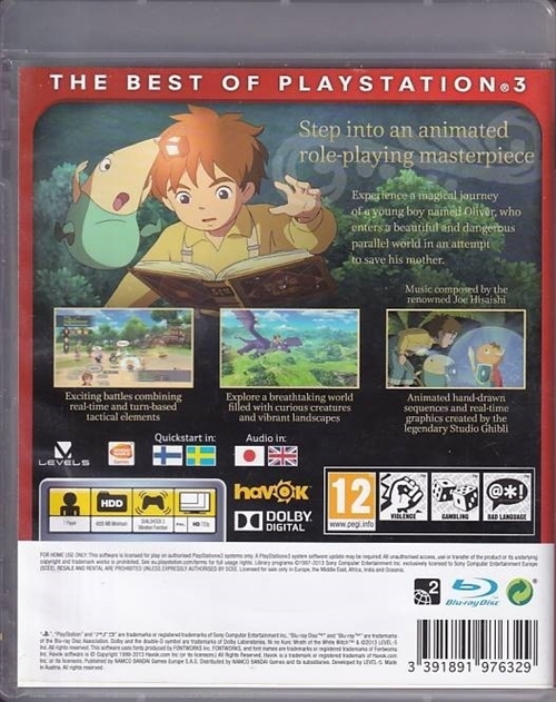 Ni No Kuni Wrath of the White Witch - Essentials - PS3 (A Grade) (Genbrug)